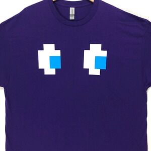 Purple‎ Ghost Face Pixel Gamer T Shirt Mens Gildan 2XL Heavy Cotton